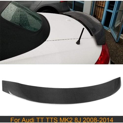 Carbon Fiber Rear Trunk Spoiler Wing for AUDI TT 8J MK2 Coupe Convertible 2 Door 2008-2014 TT Sline TTS TT RS Rear Trunk Spoiler
