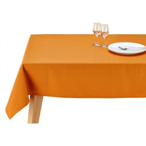 Zeren Home Solid Orange Color Carefree Table Cloth 70x120 cm