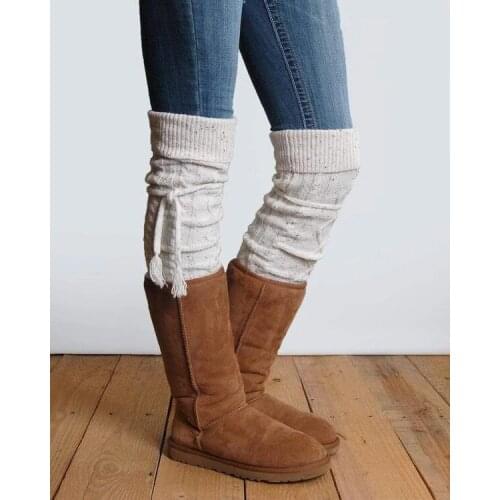 Female Knitted Socks Women’ s Solid Color Color Long Tube Socks Woolen Stocking for Autumn Winter 2020 New Hot