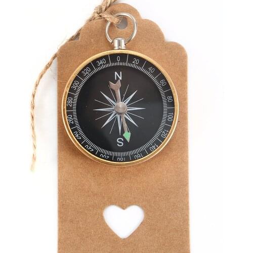 1 Pcs Compass Tags Labels Travel Themed Party Guests Gifts Wedding Souvenirs Kids Birthday Anniversary Favors Accessory