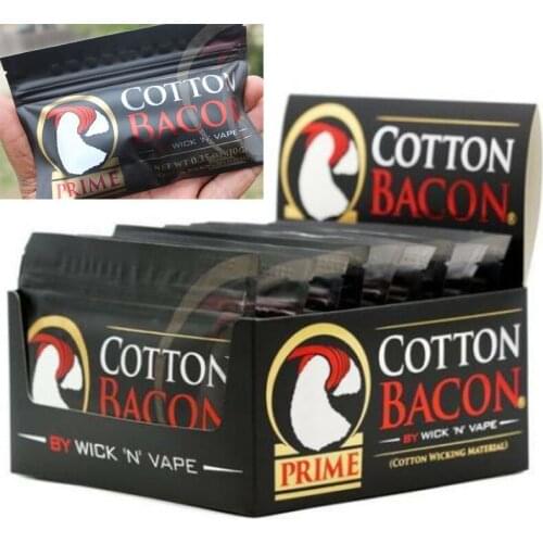 100% Cotton Bacon Electronic Cigarette Gold Version Fit For RDA RTA Atomizer Tank Vaporizer Ecig Accessories Freeshipping