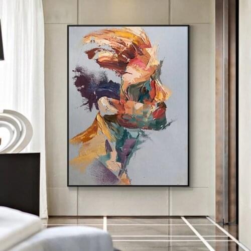 100 Hand Painted Abstract Oil Painting Wall Art Figure Picture Minimalist Modern On Canvas Decorative For Living Room No Frame