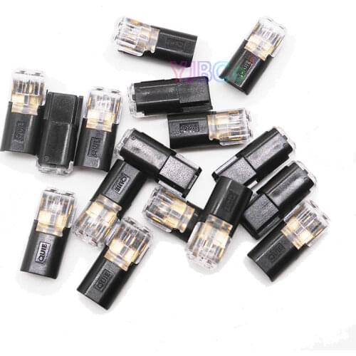 24-18AWG Wire 2 Pin Way Spring Scotch Lock Connector 20/100 Pcs for LED Strip Quick Splice Connector Cable Crimp