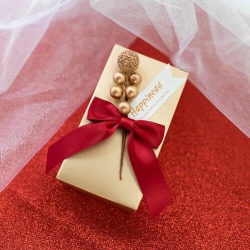 Free shipping 300pcs lot Gold Paper Anniversary Engagement Party Candy boxes chocolate container wedding favor box wholesales