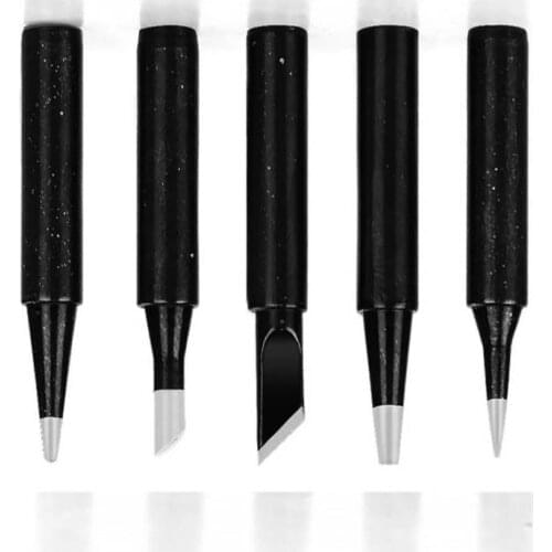 Lead free black solder gun soldering iron head welding table welding joint 5 sets of electronic maintenance tool tip