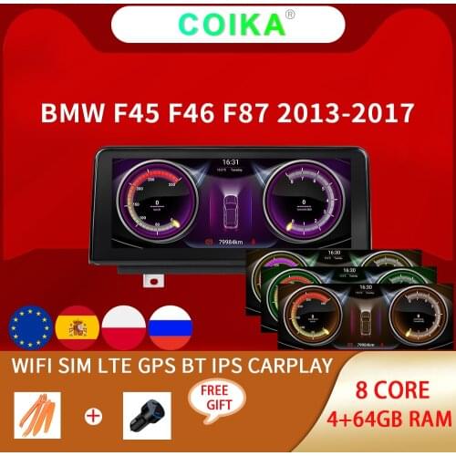 Carplay WIFI Android 10.0 System Car GPS Navi Radio For BMW F45 F46 F87 13-17 Google BT IPS Touch Screen 2+32G Multimedia Stereo