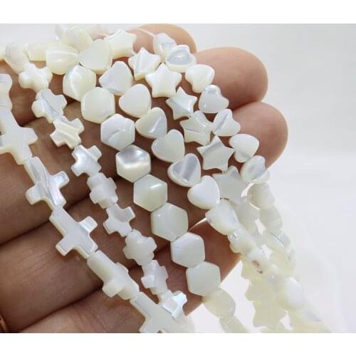 Eruifa 10pcs High Quality Natural Shell Beads Charms Pendant Jewelry DIY Earring Bracelets Necklace