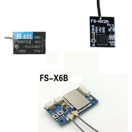 FlySky 2.4 GHz FS-A8S FS-X6B RX2A Mini RX For FS-i6 i6X i6S i10 TH9A transmitter RC Control remote parts