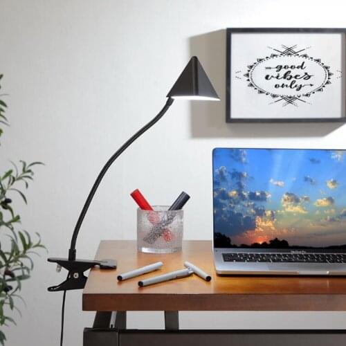 360 Degrees Flexible Desk Lamp Clip-On Table Lamps Eye Protection Reading Light Dimmable Night Lights Bedside Lamp Indoor Lights