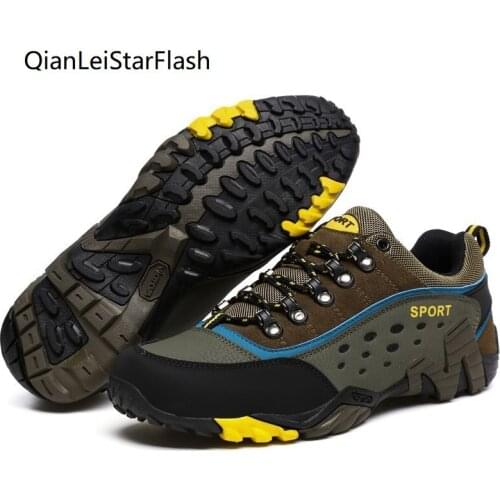 Fashion Mens Women Outdoor Cool Hiking Shoes Unisex Breathable Anti-skid Rock Climbing Boots Man Couple Trekking Trail Sneakers