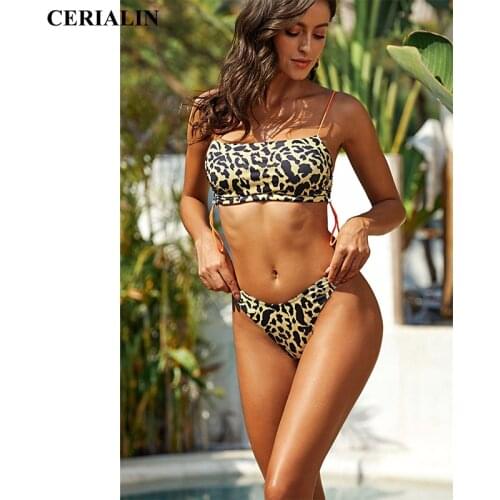 Leopard Bikini Set Serpentine Women Swimming Suit Two Piece Women Swimwear Two Piece Drawstring Swimsuit Hot Sale Beachwear New