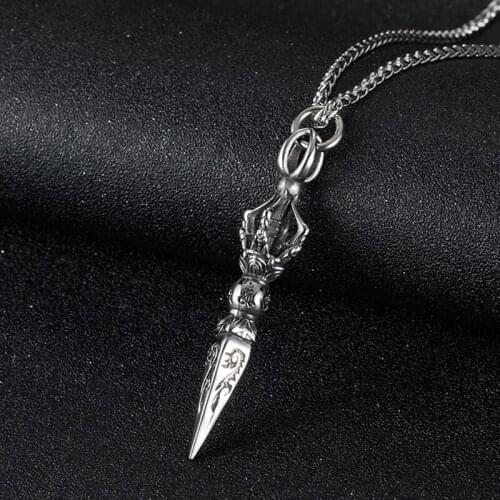 Necklaces men stainless steel long necklace chain Peace sign pendants statement Steel necklace male Hip hop jewelry on the neck