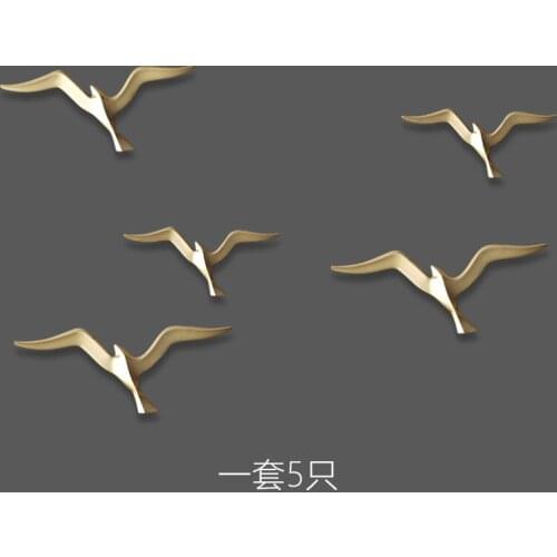5-piece set seagulls 3D Wall stickers Home Room decor aesthetic Living Room decoration accessories hanging Home decoration wall