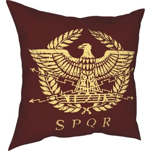 Roman Empire Eagle Emblem Pillow Cover Decoration SPQR Cushion Cover Throw Pillow for Sofa Polyester Double-sided Printing
