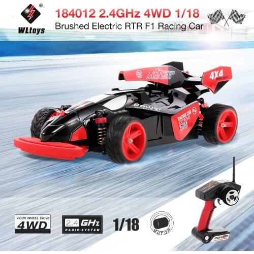 Original WLtoys 184012 2.4GHz 4WD 1/18 45KM/H Brushed Electric RTR F1 Racing Car RC Four-wheel Vehicle VS Wltoys A959-B A959