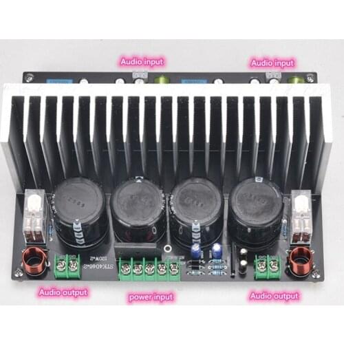 120W*2 8 Ohm 2.0 Channel STK4046V Fever Thick Film HIFI Audio Amplifier Board With Radiator