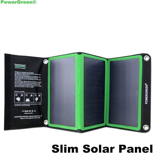 PowerGreen Solar Power Bag 21 Watts Foldable Solar Panel Charger Solar Powerbank Battery Backup for Mobile Phone