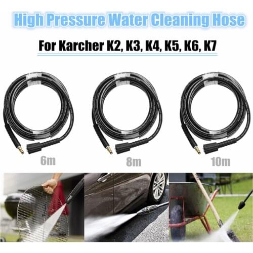6~10 Meters High Pressure Washer Hose Pipe Cord Car Washer Water Cleaning Extension Hose Gun Quick Connect for Karcher K2~K5