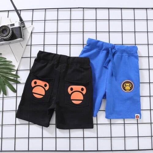 New Kids Boy Girls Cartoon Animal Pant Back Double Pocket Cool Summer Short Pants Children Hip Hop Pant