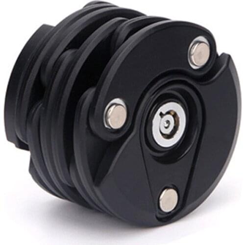 Foldable Bicycle Lock 3keys Hamburg-Lock Alloy Anti-Theft Strong Security Mount Bracket Bike Chain Lock