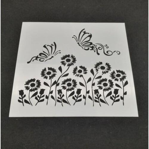 Butterfly flower Layering Stencils Drawing Color Spray stencil DIY Scrapbook photo album Decorative Embossing