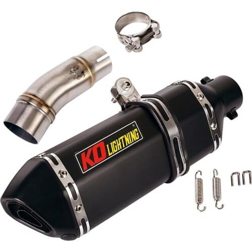 Slip on Motorcycle Exhaust System Connect Link Tube Escape Muffler Silencer for Kawasaki Ninja 400 Ninja 250 2017 2018 2019 2020