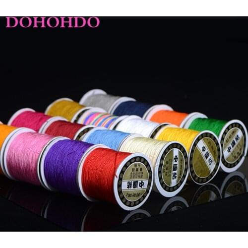 Wholesale 120m/Spool 0.8mm Mix Color Nylon Black Chinese Knotting Macrame Cord Braided DIY Beading Bracelet Tassel String Thread