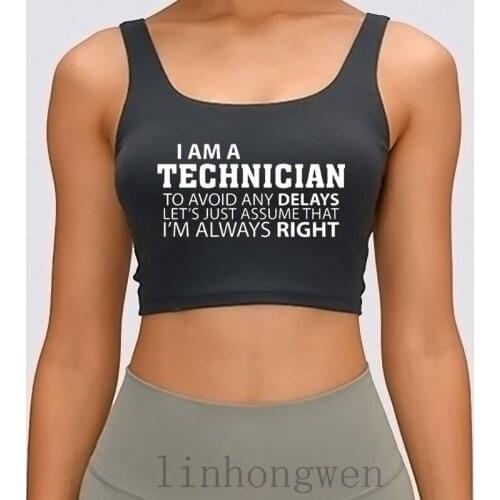 I Am A Technician Computers Women Tank Top Cotton Basic Round Neck Custom Crazy Summer Style Standard Natural Crop Top