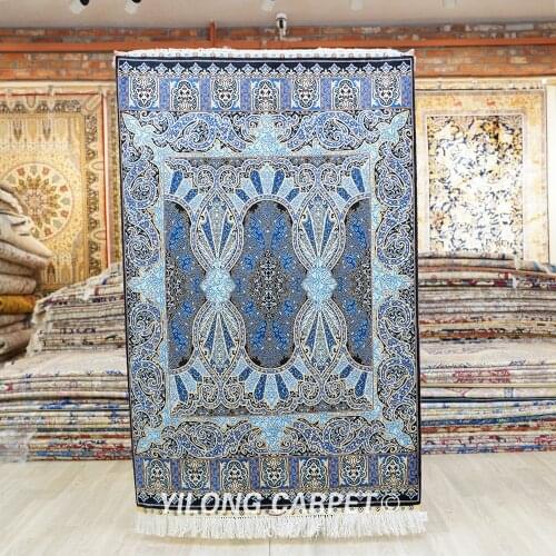Yilong 3'x4.5' Handwoven Silk Persian Carpet Durable Elegant Home Rug (YWX155A)