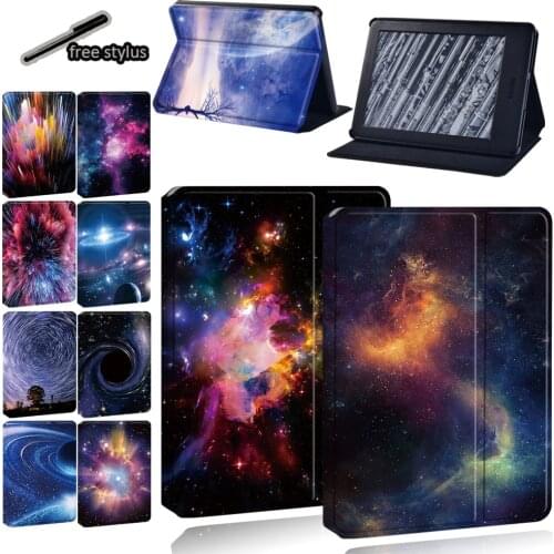 Tablet Case for Amazon Kindle Paperwhite 4/1/2/3/Amazon Kindle 8th/10th Star Space Series Protective Stand Cover + Free Stylus