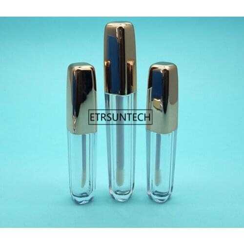 100pcs 3ml 5ml Empty Transparent Lipgloss Containers Clear Cosmetic Lipgloss Tube Packaging Lip Gloss Tubes with Wand F3971