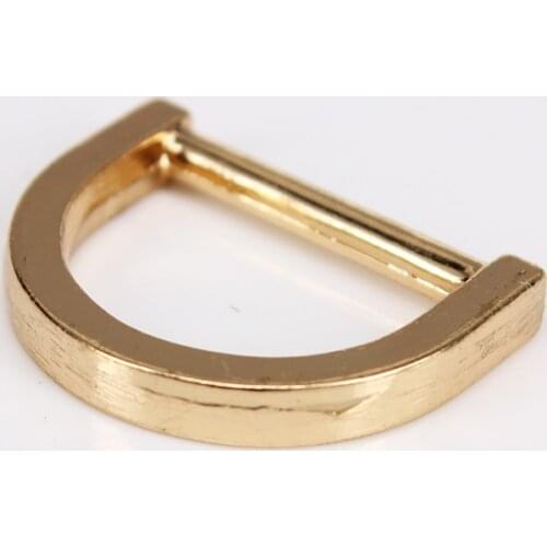 20piece 15mm Gold Tone Metal Alloy D Ring Belt Buckle Fasteners for Shoes Bag Garment Hooks Clips Sewing Accessories K413