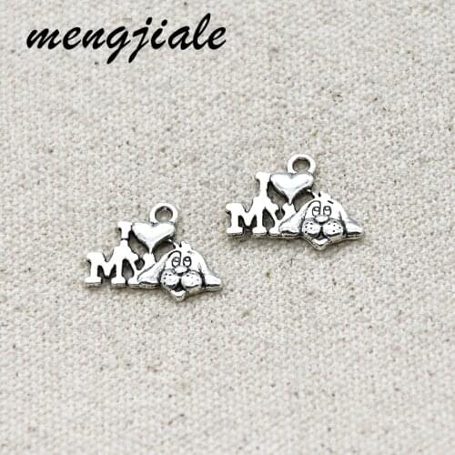 22pcs Wholesale Metal Alloy Dog Charms Pendants For Handmade Decoration Vintage DIY Jewelry Making Findings