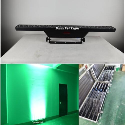 8pcs+Flycase) 54x3w LED WAll Washer RGBW Bar Light Stage Wash Effect LED Bar Uplights Indoor Dj Bar