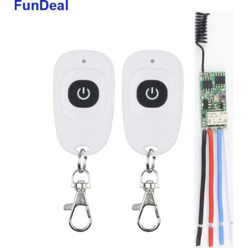 433MHz Wireless RF Remote Control Switch Mini Small Relay Circuit Module DC Power LED Lamp Controller Micro Receiver Transmitter