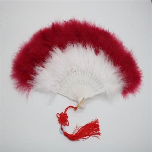 Fluffy Large Turkey Feather Hand Fan Ladies Holding Dance Props Goose feather fans party Wedding home decorative Handmade Fans