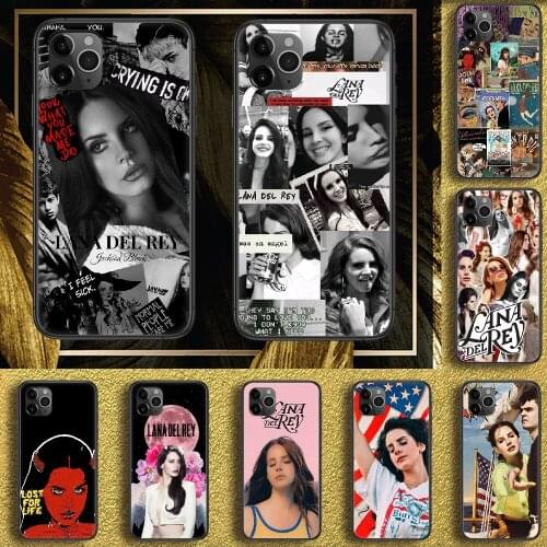 Singer Lana Del Rey Phone Case Cover Hull For iphone 5 5s se 2 6 6s 7 8 12 mini plus X XS XR 11 PRO MAX black art cell cover