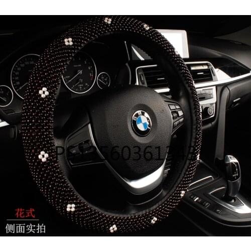 Suitable for MG 3 6 GT GS HS ZS wooden bead carbon fiber steering wheel cover
