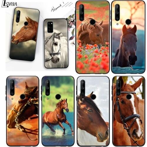 Animal Horse for Honor 30S 30i 30 View V 20 Pro 5G 20S 20E 10X 10 10i 9N 9C 9S 9X Lite Black Phone Case