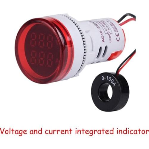 ST16VA Dual Display Digital Ammeter Voltmeter with Current Transformer 0-100A 60-500V Volt Amp Meter AC Indicator Multimeter