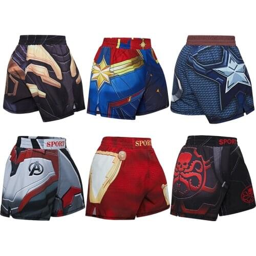 Kids MMA BJJ Muay Thai Boxing Shorts Running Sport Short Pants Kickboxing Shorts Boys ChildrensTraining Fitness Exercise Trunks