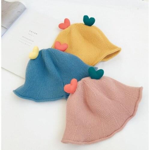 Kids Bucket Hat with Deer Antle Knit Hat for Children Boys and Girls Winter Baby Fashion Winter Bonnet Hat