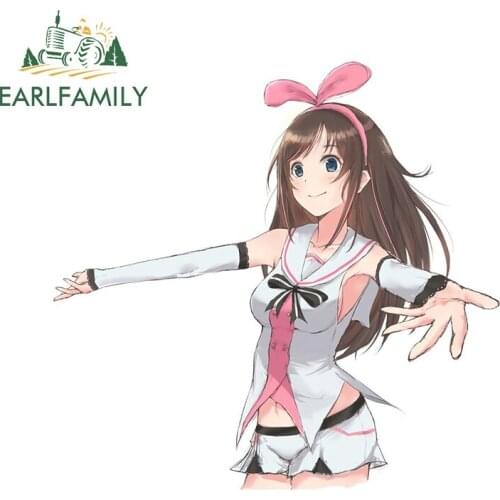 EARLFAMILY 13cm x 12.6cm for Kizuna Anime Car Sticker Waterproof Surfboard Motorcycle Decal Personality DIY Car Door Protector