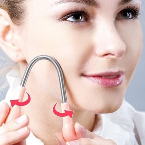 Facial Face Hair Spring Remover Stick Removal Threading Beauty hair removal Tool Stainless steel Epilator Stick for women