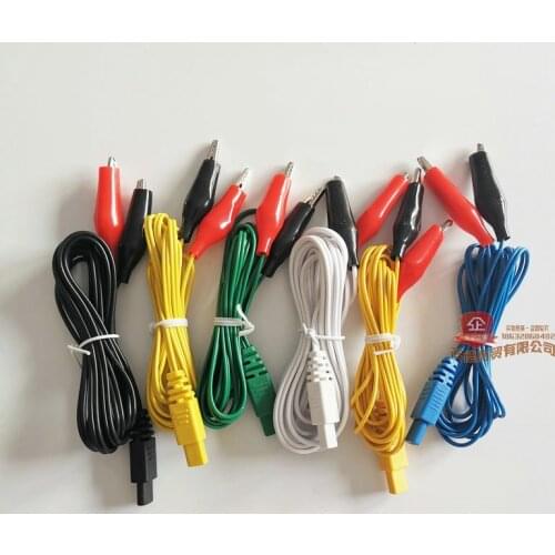 6pcs/lot Therapy cable parts for KWD-808I KWD808 I KWD-808 I KWD 808 I KWD808-I nerve muscle stimulator Machine free shipping