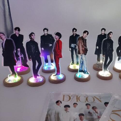 Kpop Bangtan Boys DICON LED Desk Acrylic Standee Figure Figurine Colorful Night Light Board Fan Goods 2021
