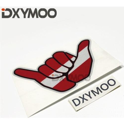 Fashion Fish Tank Motorcycle Stickers Praise Cool Dive Gesture Auto Body Vinyl Tape Bumpers 3M