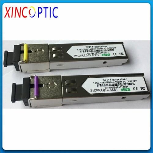 1.25G 1490/1550nm 100KM BIDI WDM LC/SC SFP Transceiver Module,1.25G SFP Module SC Gigabit DDM 1000Mbps SM SX LC SFP