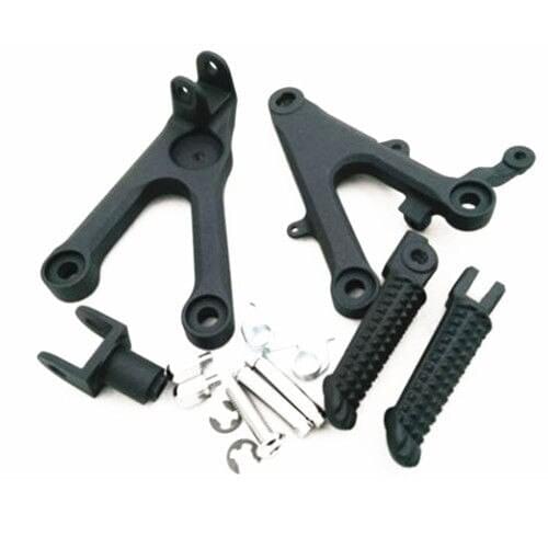 Motorcycle Black Front Rider Foot Rest Pegs Brackets For Yamaha YZFR6 2003 - 2010 04 05 06 07 08 09