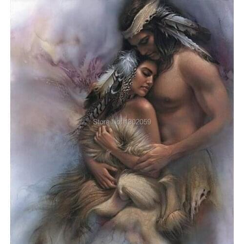 11CT printed fabric High Quality Embroidery Cross Stitch Kit Angel Love